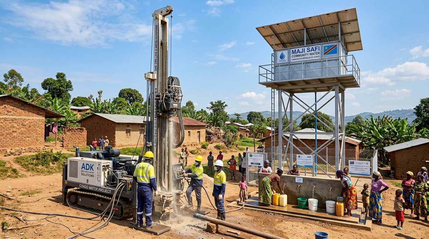 Solar-Powered Drinking Water Borehole