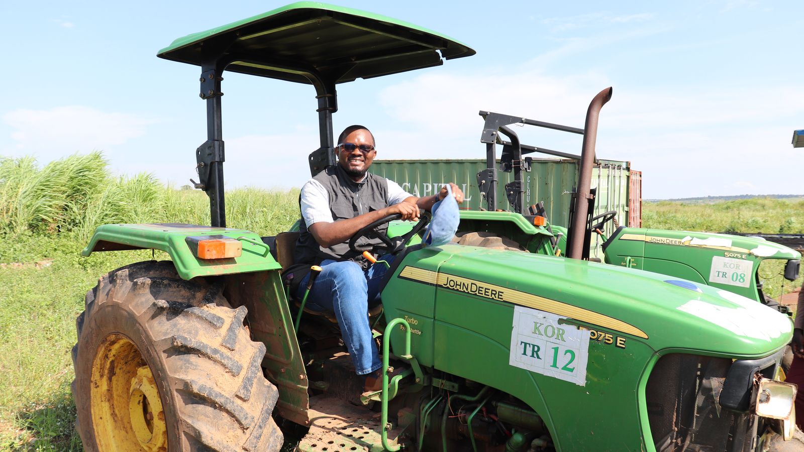 John Deere tractor at the Nkwadi farming base